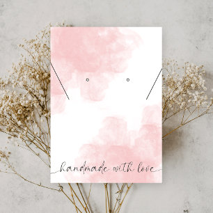 Pink Aesthetic Watercolor Logo Jewellery Display Business Card