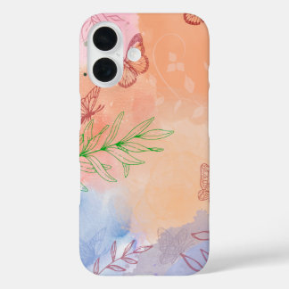 Pink Aesthetic Watercolour – Soft and Elegant Art iPhone 16 Case