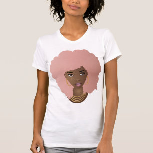 Pink Afro Natural Beauty T-Shirt