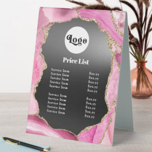 Pink Agate Black Foil Price List