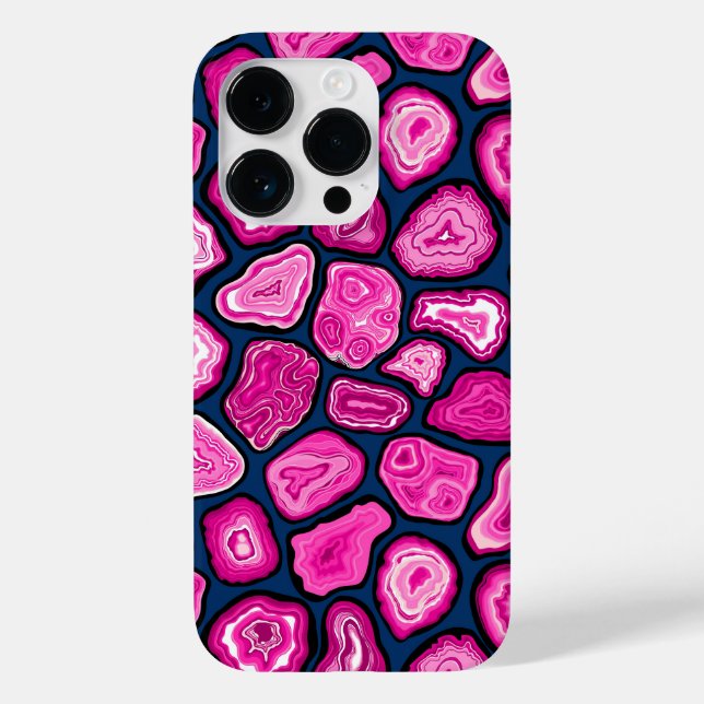 Pink agate slices Case-Mate iPhone case (Back)