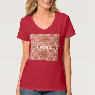 Pink AI Art Red T-Shirt