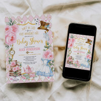 Pink Alice in Wonderland Mad Tea Party Baby Girl