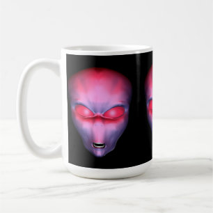 Pink Alien Head Coffee Mug