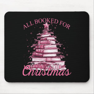Pink All Booked For Christmas Mouse Mat