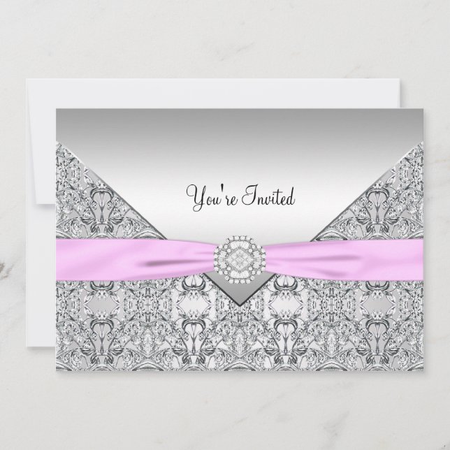Pink All Occasion Party Invitation Template (Front)