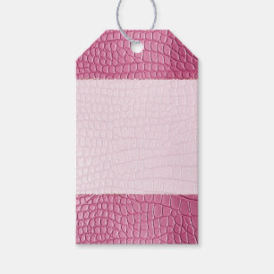 Pink Alligator Animal Print Gift Tags