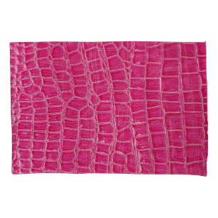 Pink Alligator Patterned Texture Pillowcase