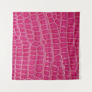 Pink Alligator Patterned Texture Tapestry