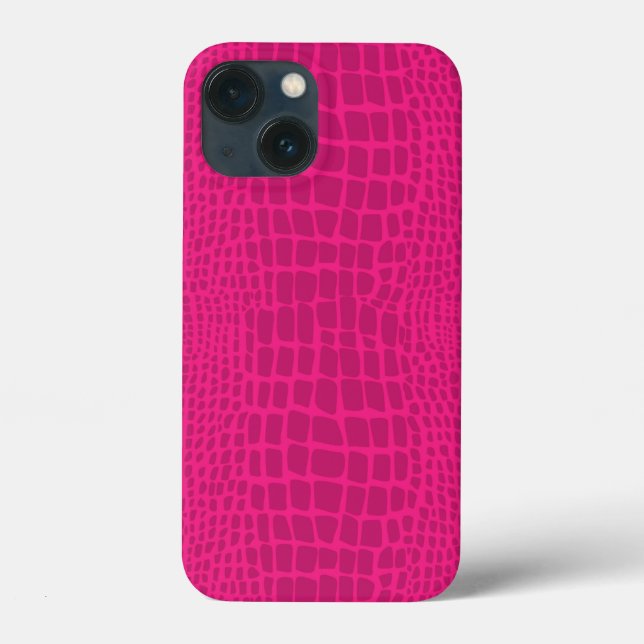 pink alligator print crocodile skin Case-Mate iPhone case (Back)