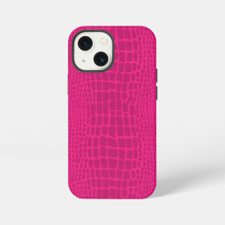pink alligator print crocodile skin iPhone 13 mini case