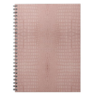 Pink Alligator Texture Print Notebook