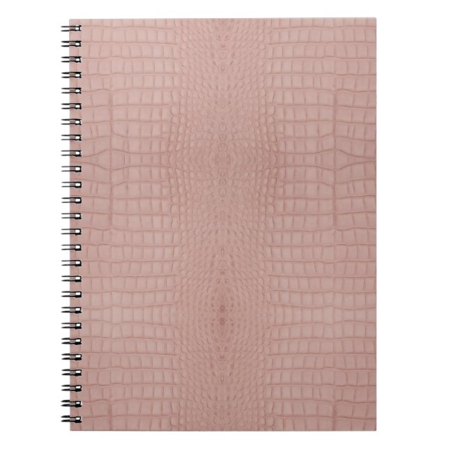 Pink Alligator Texture Print Notebook (Front)