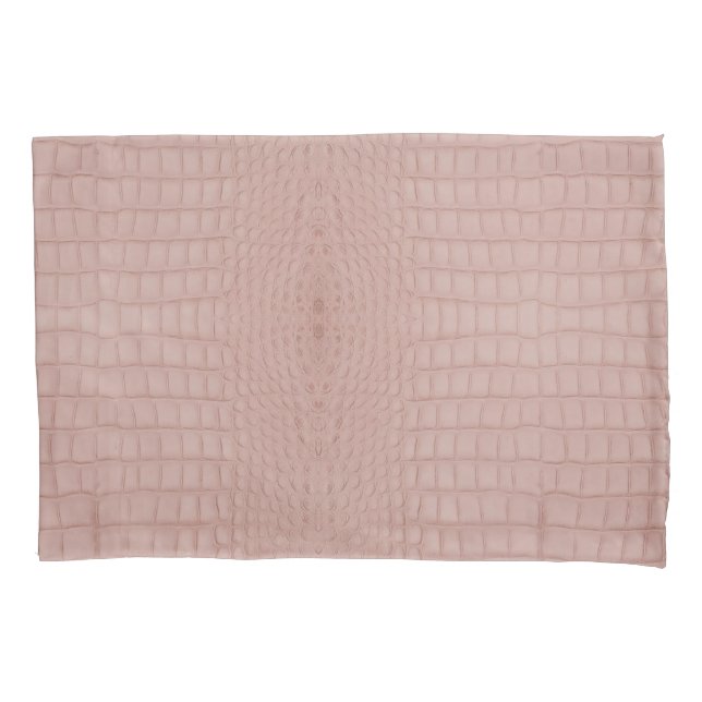 Pink Alligator Texture Print Pillowcase (Front)