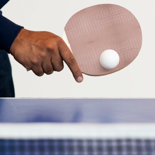 Pink Alligator Texture Print Ping Pong Paddle (Insitu)