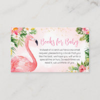 Pink Aloha Flamingo Baby Shower Books for Baby