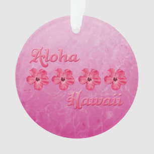 Pink Aloha Hawaii Ornament