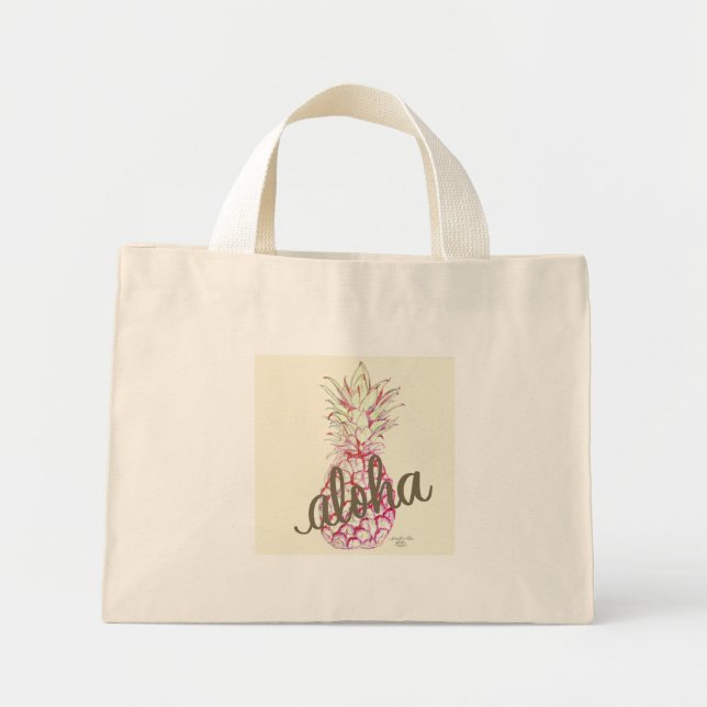 Pink Aloha Pineapple Tiny Tote (Front)