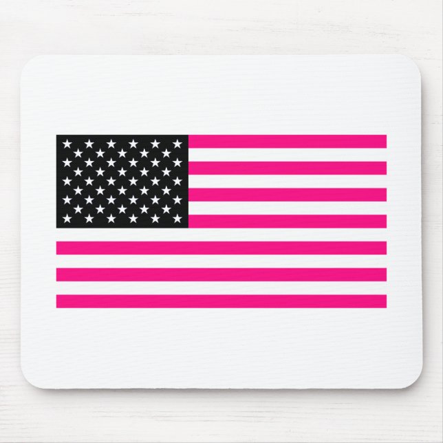 pink american flag mouse mat (Front)