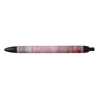 Pink Amethyst Black Ink Pen