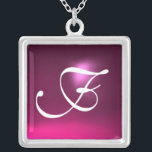 Pink Amethyst Gem  Monogram Silver Plated Necklace<br><div class="desc">Elegant and unique design  with gemstone. Very accurated nurbs modelling and rendering in 3D Studio Max by Bulgan Lumini .Part from series Hyper Talismans.</div>