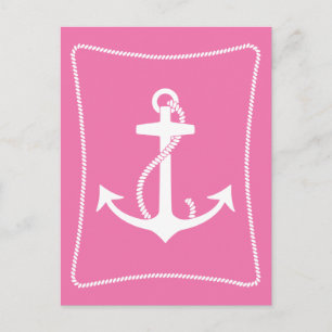 Pink Anchor Postcard