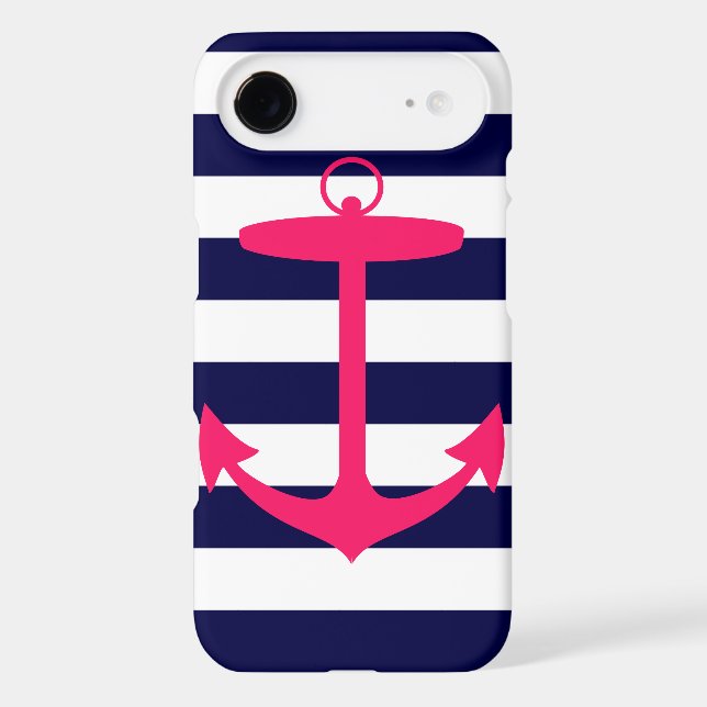 Pink Anchor Silhouette Case-Mate iPhone Case (Back)