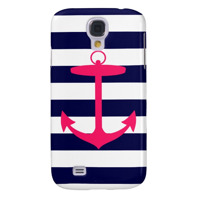 Pink Anchor Silhouette Case-Mate Samsung Galaxy Case (Back)
