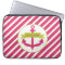 Pink Anchor & Stripes Electronics Bag