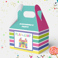 Pink and aqua Bounce house