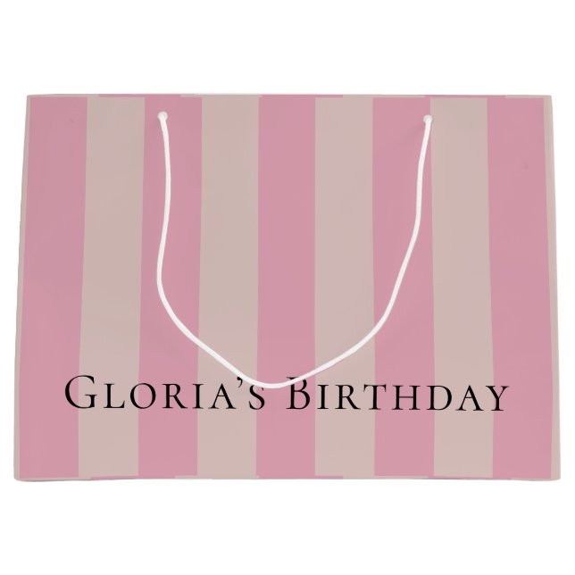 Pink and Beige Elegant Gift Bag (Front)