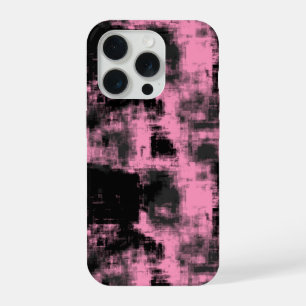 pink and black abstract iPhone 15 pro case