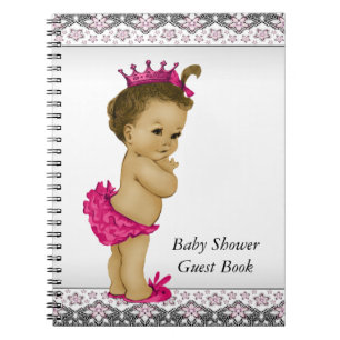 Pink and Black Baby Shower Guest Book