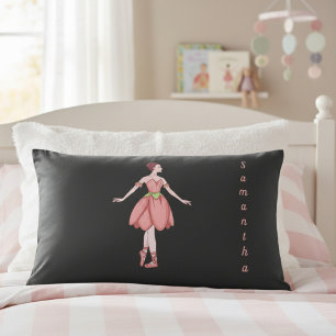 Pink and Black Ballerina Custom Pillowcase