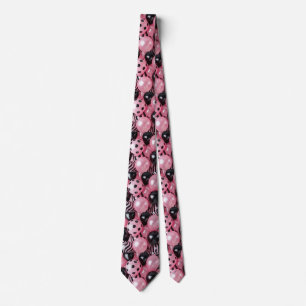 Pink and Black Balloons Tie