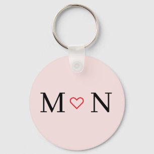Pink and Black Best Couples Key Ring