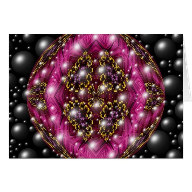 Pink and Black Bubble Design (Front Horizontal)