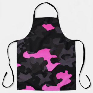 Pink and Black Camouflage Apron