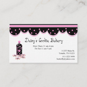 Pink and Black Cookie Jar Business Card