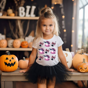 Pink and Black Coquette Halloween Toddler T-Shirt