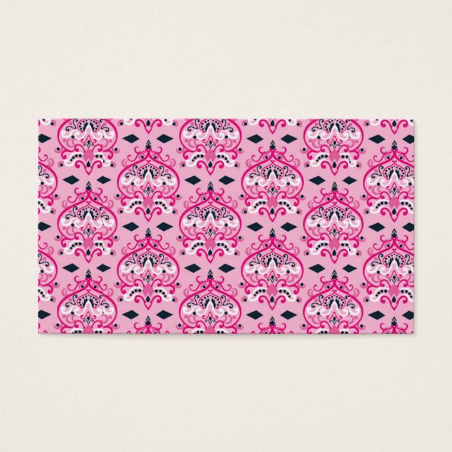 Pink and Black Damask (Front)