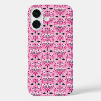 Pink and Black Damask