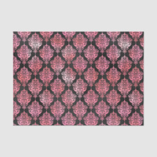 Pink and Black Damask Pattern Tissue Paper