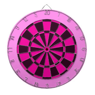 Pink and Black Dartboard