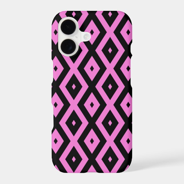 Pink and black diamond pattern (Back)
