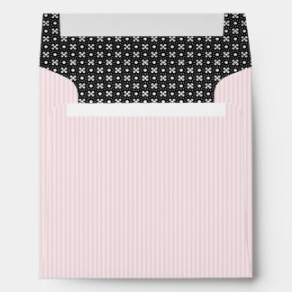 Pink and Black Dots and Stripes envelope