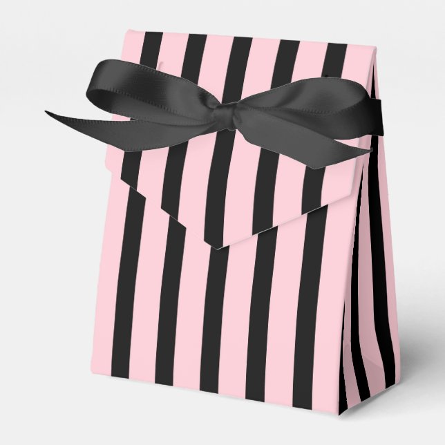 Pink and Black Favour Box (Front Side)