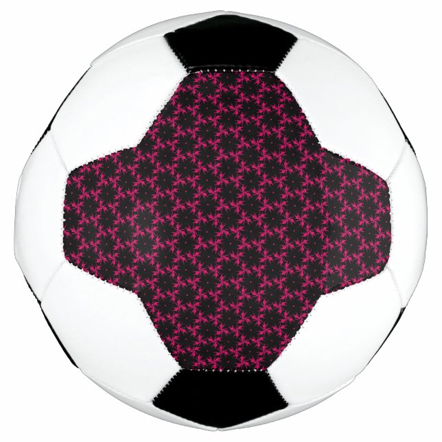 Pink and Black Flower Cluster Football (Front)