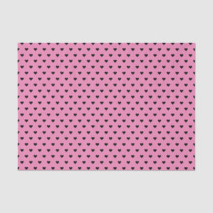 Pink and Black Hearts Custom Wrapping Paper