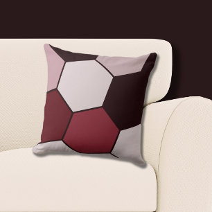 Pink and Black Hexagon Pattern Cushion